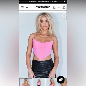 NWT Pink princess polly crop top